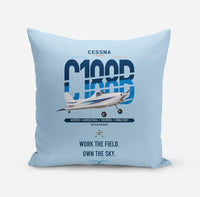 Thumbnail for Cessna A188B AgTruck design on light blue pillow