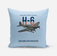 Thumbnail for Heinkel He 111H-6 design on light blue pillow
