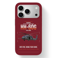 Thumbnail for Sikorsky HH-60G Pave Hawk design on dark red magsafe iphone case, for iPhone 17 Pro