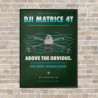 Thumbnail for DJI Matrice 4T vertical canvas print - framed - dark green background