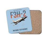 Thumbnail for F3H-2 Demon design on light blue 1 piece coaster