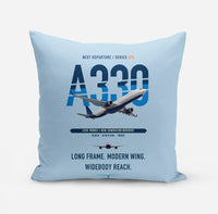 Thumbnail for Airbus A330-900neo design on light blue pillow