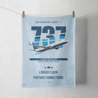 Thumbnail for Boeing 737-900ER design on light blue towel