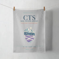Thumbnail for New Chitose Airport Sapporo (CTS) design on light gray towel