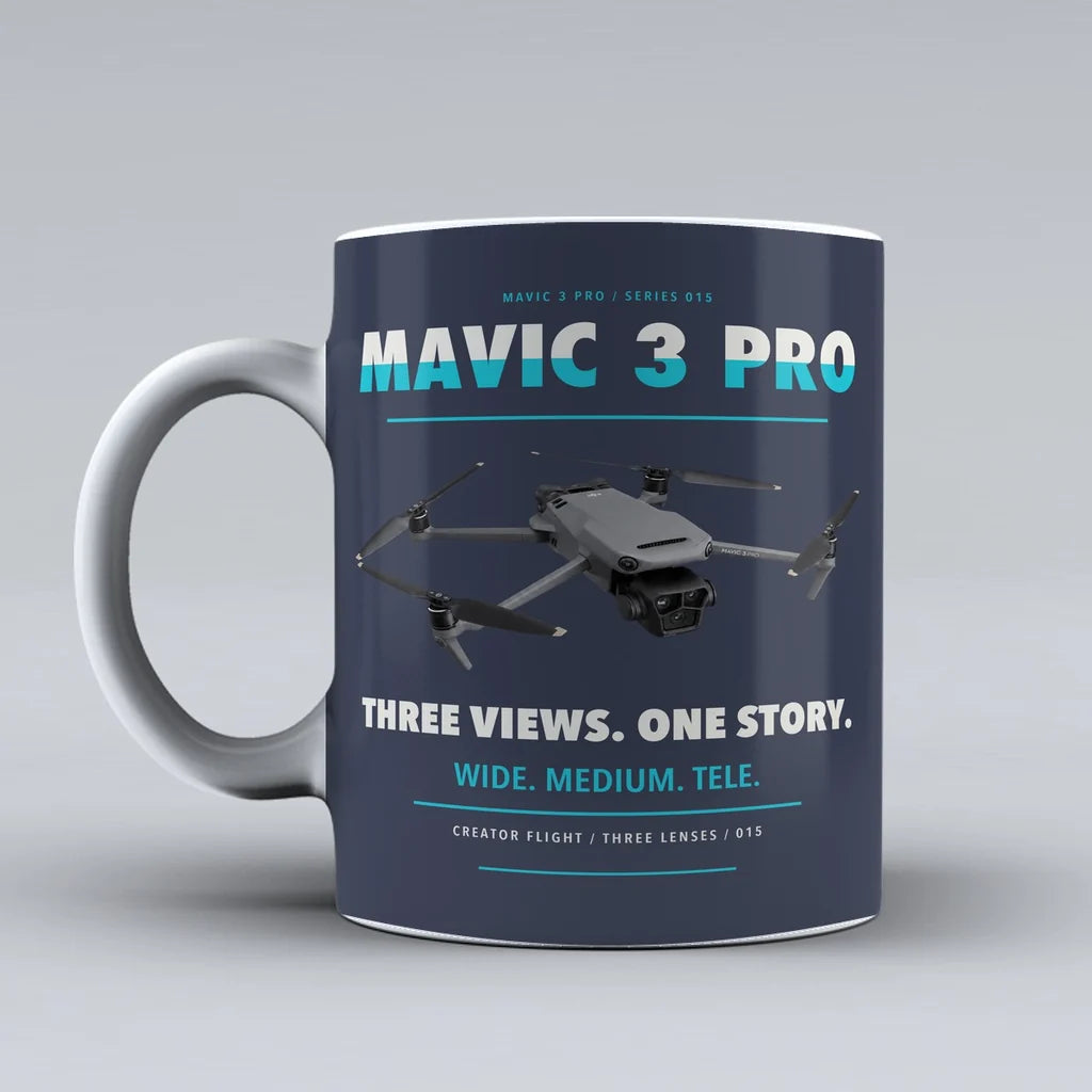 Mavic 3 Pro Mug design on dark blue dji