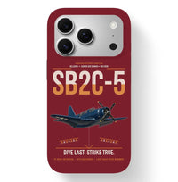 Thumbnail for SB2C-5 Helldiver design on dark red magsafe iphone case, for iPhone 17 Pro
