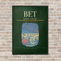 Thumbnail for Bethel Airport BET - Canvas Framed - Dark Green