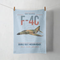 Thumbnail for F-4C Phantom II design on light blue towel