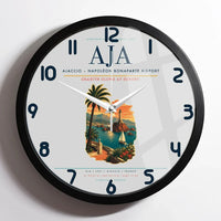 Thumbnail for Ajaccio  Napoleon Bonaparte Airport AJA Wall-Clock Framed - Light Gray