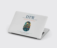 Thumbnail for Detroit Metropolitan Wayne County Airport (DTW) design on light gray MacBook case