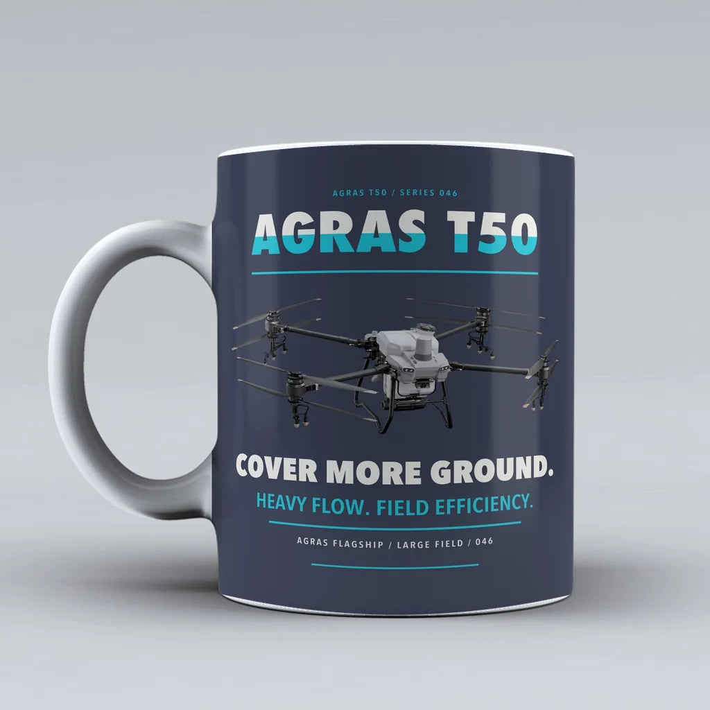 Agras T50 Mug design on dark blue dji