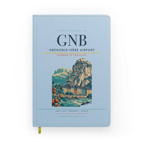 Thumbnail for Grenoble-Isère Airport (GNB) design on light blue notebook
