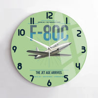 Thumbnail for F-80C Shooting Star design on light green no frame wall clock