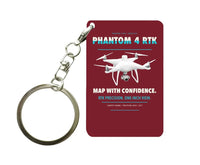 Thumbnail for DJI Phantom 4 RTK Key Chain design on dark red key chain