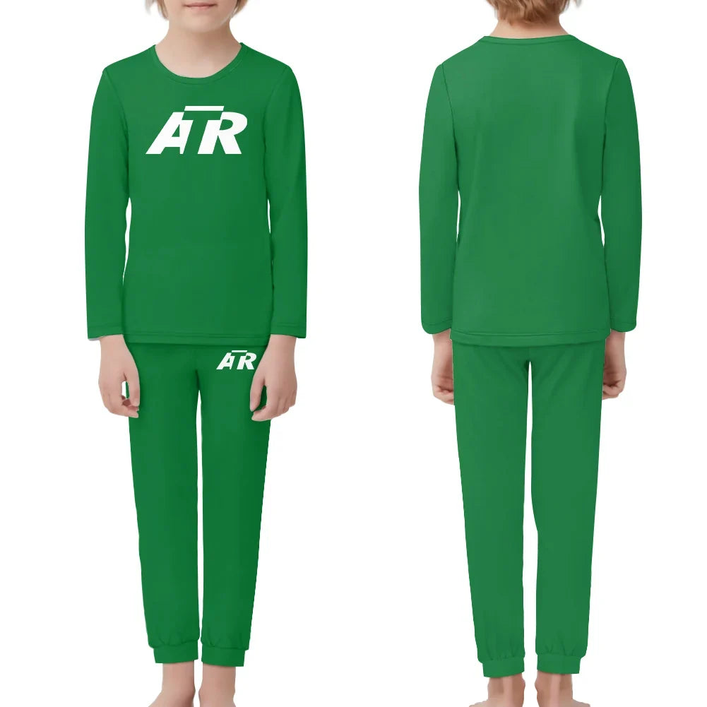 ATR & Text children pajamas - Green