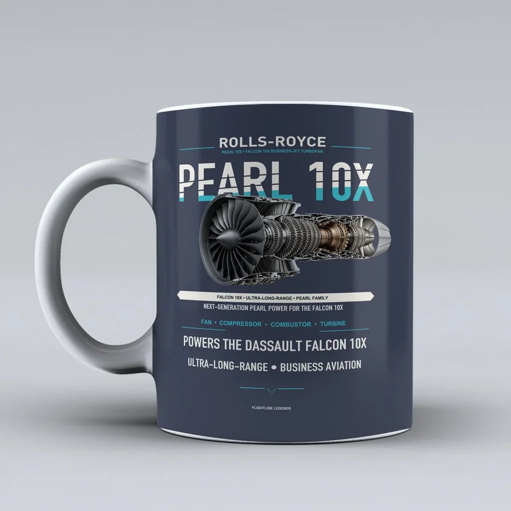 10X Mug design on dark blue pearl