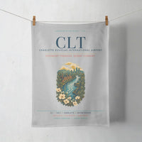 Thumbnail for Charlotte Douglas International Airport (CLT) design on light gray towel