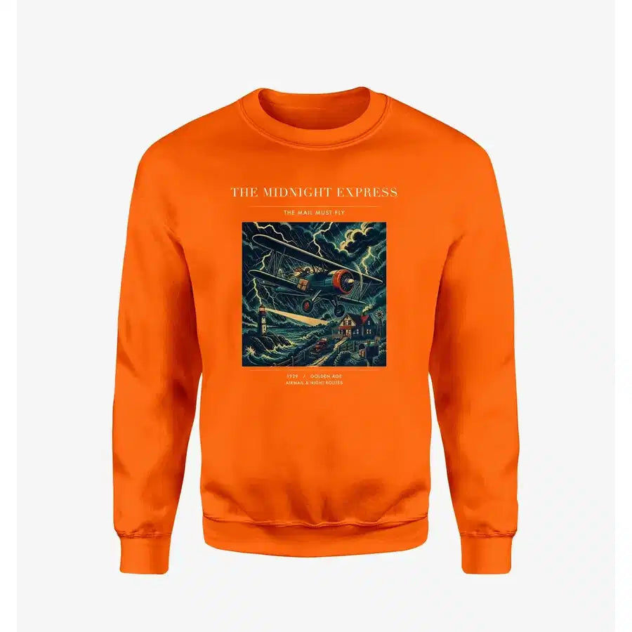 VINTAGE G4033 - The Midnight Express - Designed Sweatshirts design on orange