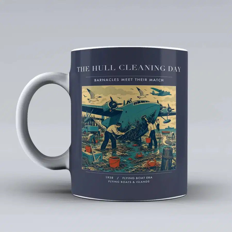 VINTAGE G4273 - The Hull Cleaning Day - Ceramic Mug design on darkblue
