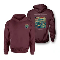 Thumbnail for VINTAGE G4502 - The Factory Night Shift - Double-Side Hoodie design on darkred double side