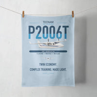 Thumbnail for Tecnam P2006T design on light blue towel