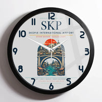 Thumbnail for Skopje International Airport SKP Wall-Clock Framed - Light Gray
