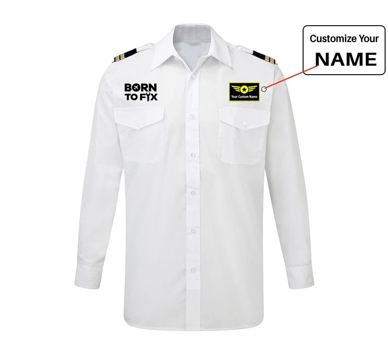 Customisable Born To Fix Airplanes Shirt - view 5