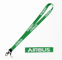 Thumbnail for Airbus & Text lanyard and ID holder in green