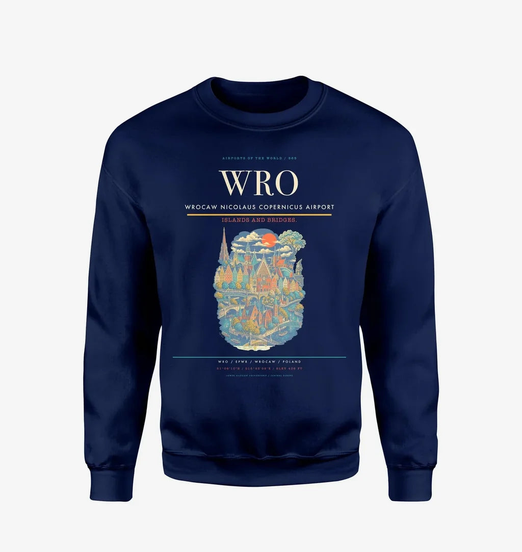 Wrocaw Nicolaus Copernicus Airport WRO Sweatshirt - Navy Blue