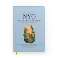Thumbnail for Stockholm Skavsta Airport (NYO) design on light blue notebook