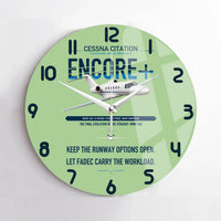 Thumbnail for Cessna Citation Encore+ design on light green no frame wall clock