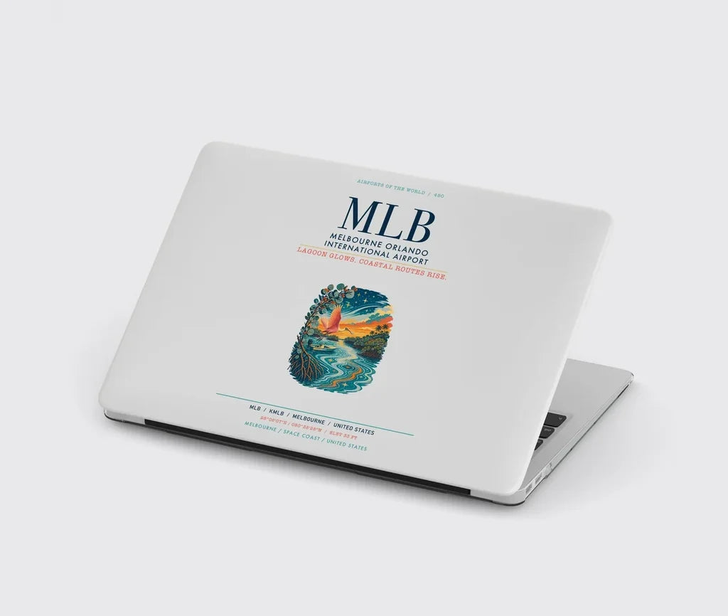 Melbourne Orlando International Airport (MLB) design on light gray MacBook case