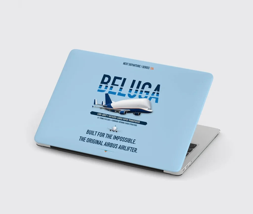 Airbus A300-600ST BelugaST design on light blue MacBook case