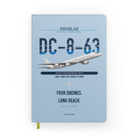 Thumbnail for Douglas DC-8-63 design on light blue notebook