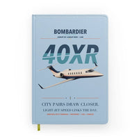 Thumbnail for Bombardier Learjet 40XR design on light blue notebook