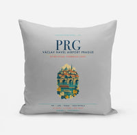 Thumbnail for Václav Havel Airport Prague (PRG) design on light gray pillow