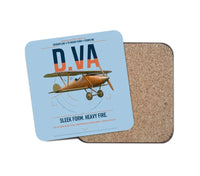 Thumbnail for Albatros D.Va design on light blue 1 piece coaster