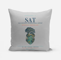 Thumbnail for San Antonio International Airport (SAT) design on light gray pillow