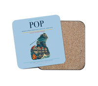 Thumbnail for Gregorio Luperón International Airport (POP) design on light blue 1 piece coaster