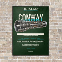 Thumbnail for CONWAY vertical canvas print - framed - dark green background