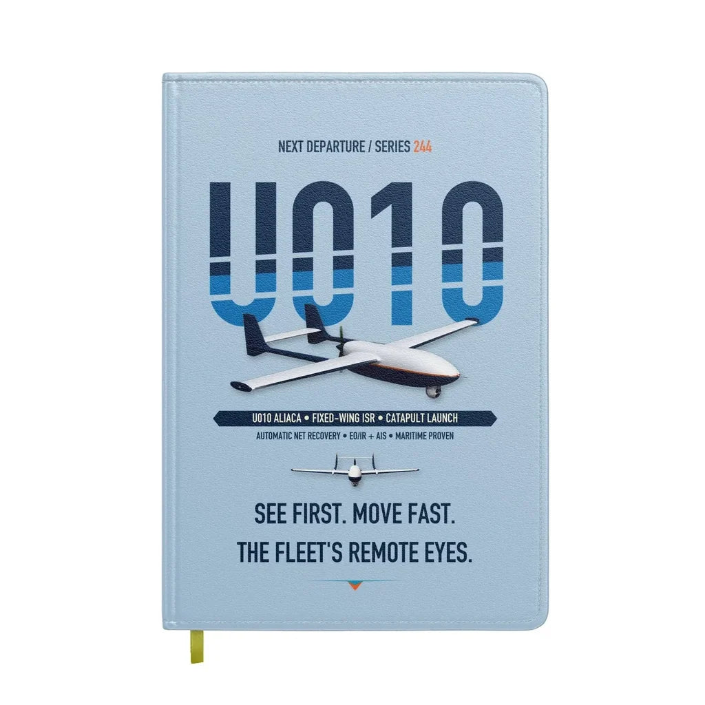 Airbus U010 Aliaca Fixed-wing design on light blue notebook