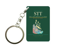 Thumbnail for Cyril E. King Airport (STT) design on dark green key chain