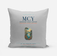 Thumbnail for Sunshine Coast Airport (MCY) design on light gray pillow