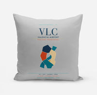 Thumbnail for Valencia Airport (VLC) design on light gray pillow