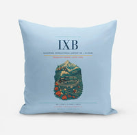 Thumbnail for Bagdogra International Airport (IXB) design on light blue pillow
