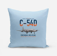 Thumbnail for C-54D Skymaster design on light blue pillow