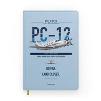Thumbnail for Pilatus PC-12 PRO design on light blue notebook