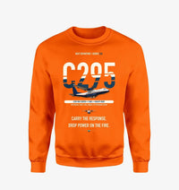 Thumbnail for Airbus C295 Firefighter design on orange sweatshirt