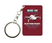 Thumbnail for DJI Mini 4K Key Chain design on dark red key chain