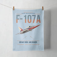 Thumbnail for F-107A Ultra Sabre design on light blue towel